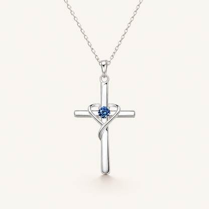 Selah White Gold Sapphire Necklace