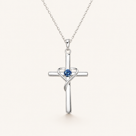 Selah White Gold Sapphire Necklace