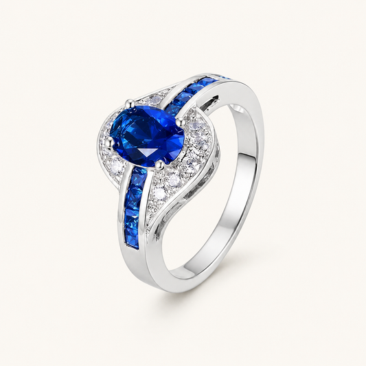 Nell White Gold Sapphire Ring