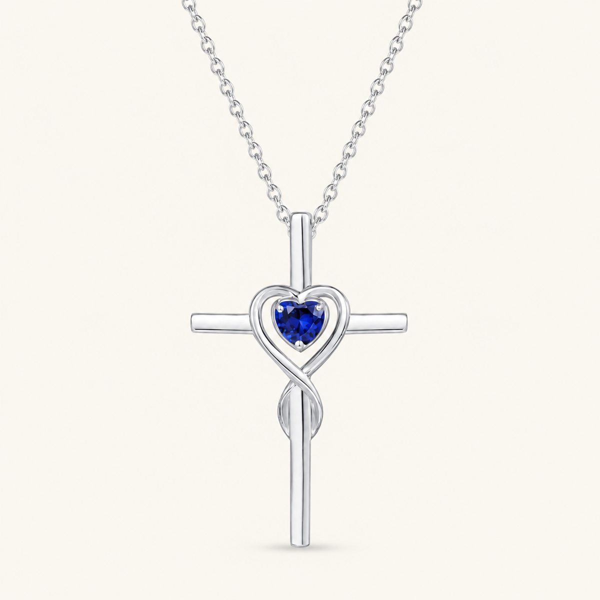 Hope White Gold Sapphire Necklace