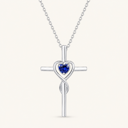 Hope White Gold Sapphire Necklace