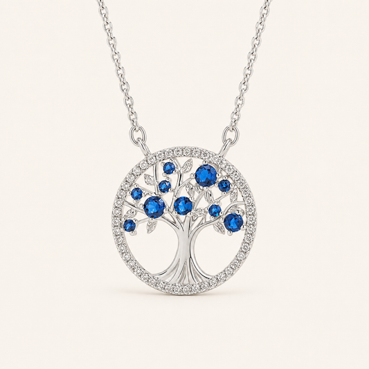 Kyra White Gold Sapphire Necklace
