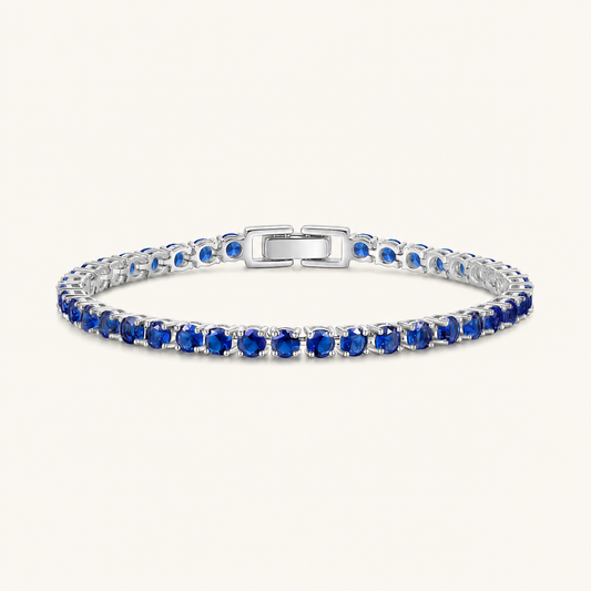 Jade White Gold Sapphire Bracelet