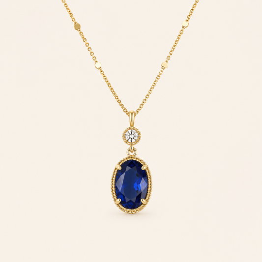 Kiera Gold Sapphire Necklace