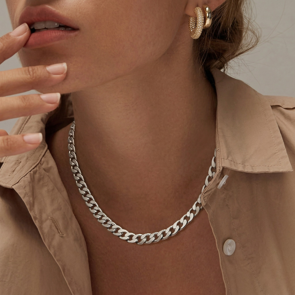 Cuban White Gold Necklace