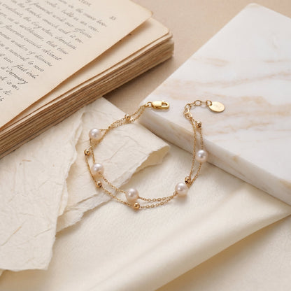 Sabrina Pearl Layered Bracelet