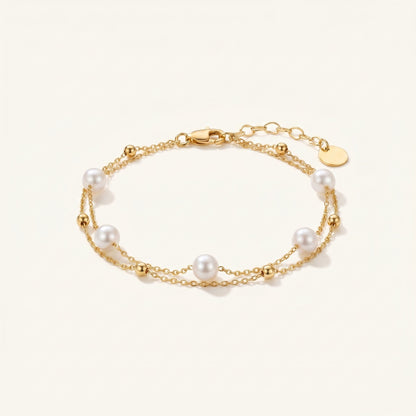 Sabrina Pearl Layered Bracelet