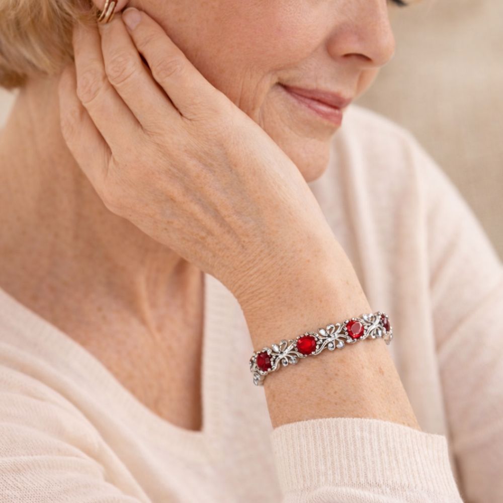 Eloise White Gold Ruby Bracelet