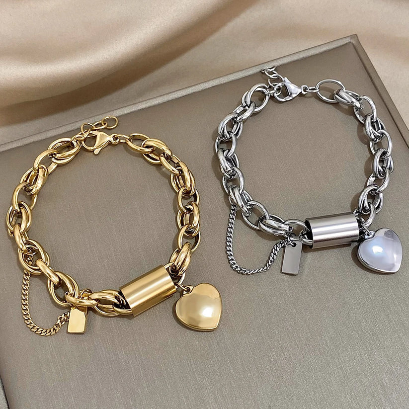 Heartened Chunky Bracelet | Gold