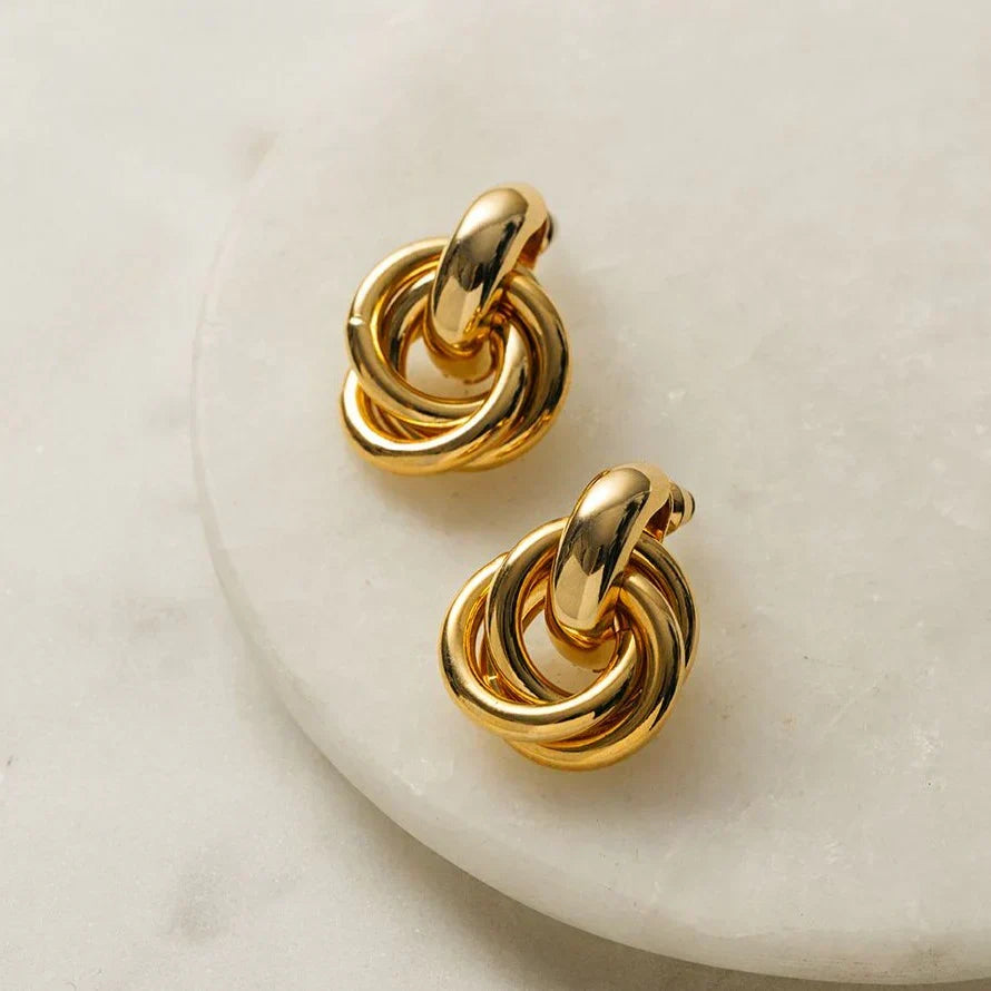 Maud Gold Statement Earrings