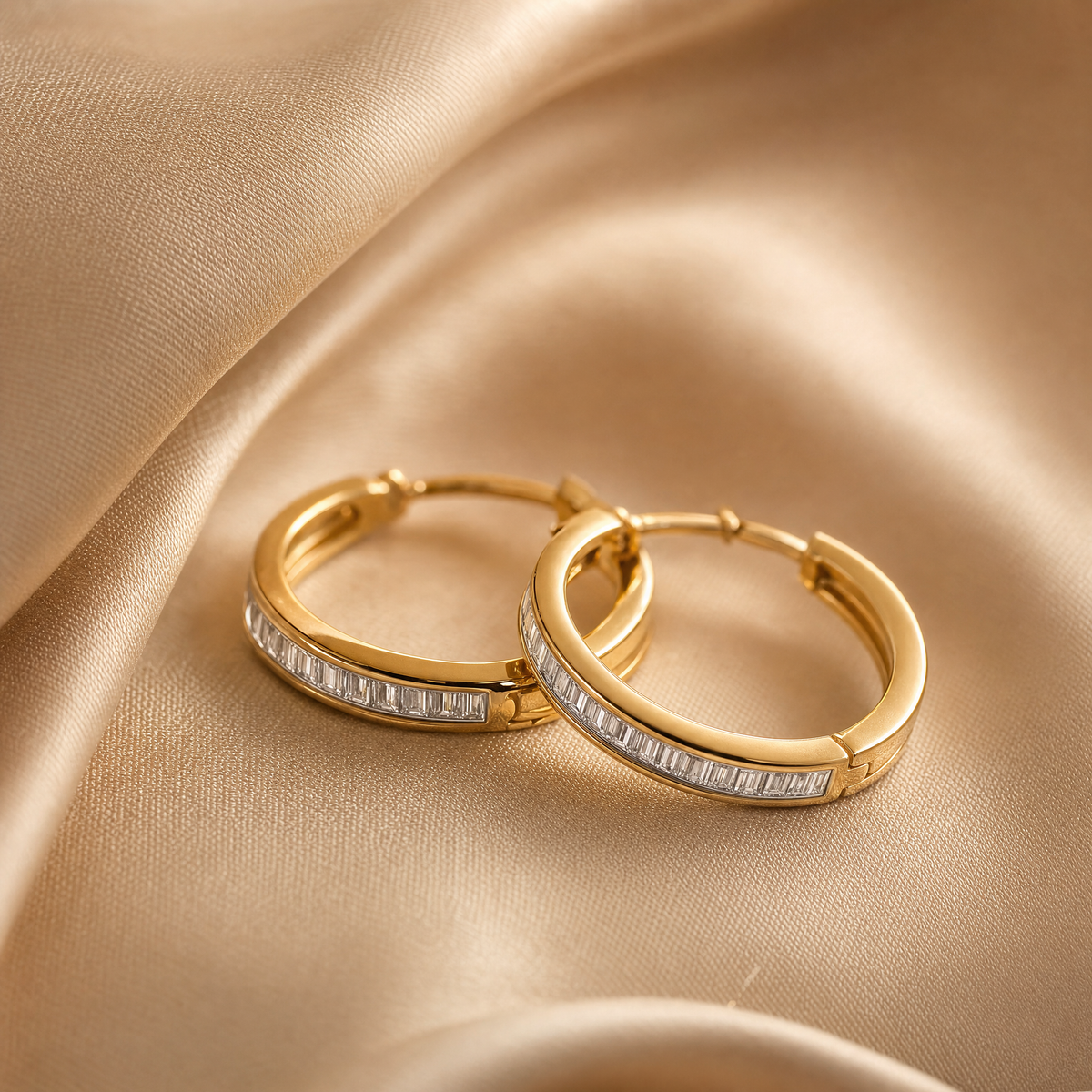 Alessia Gold Hoop Earrings - lifestyle