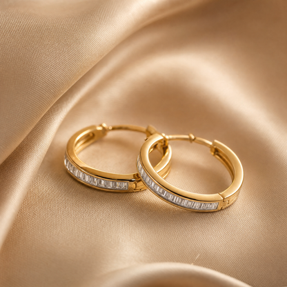 Alessia Gold Hoop Earrings - lifestyle