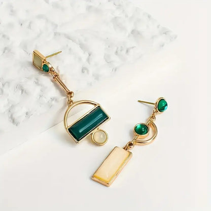 Selene Gold Emerald Earrings