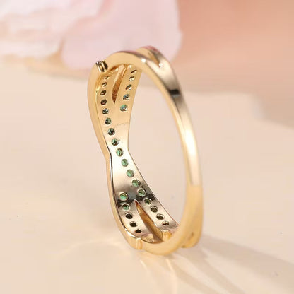 Leonie Gold Emerald Ring