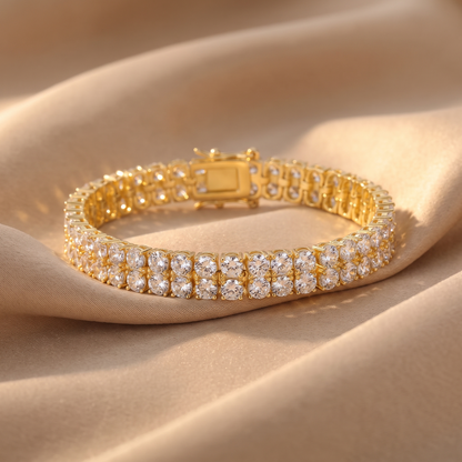 Davina Gold Tennis Bracelet - lifestyle
