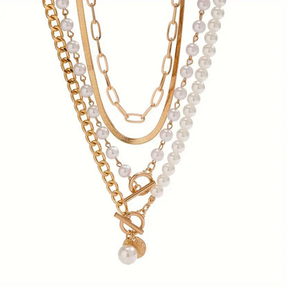 Ottavia Gold Pearl Necklace