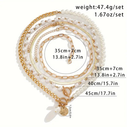 Ottavia Gold Pearl Necklace