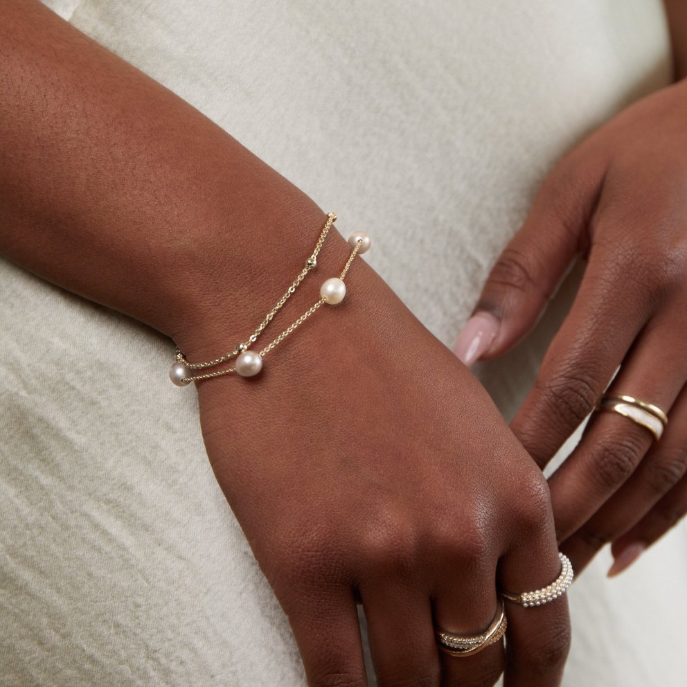 Sabrina Pearl Layered Bracelet