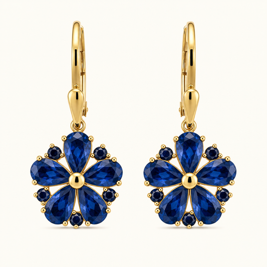 Calina Gold Flower Earrings - studio