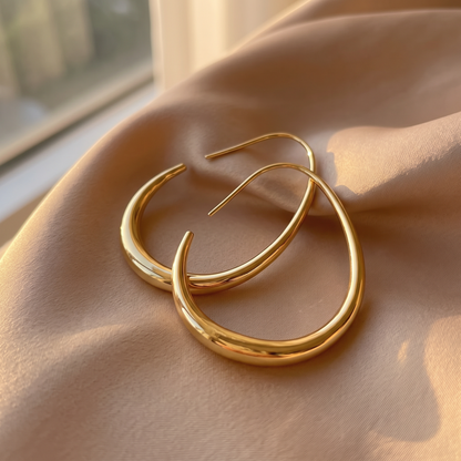 Calliope Gold Hoop Earrings - lifestyle
