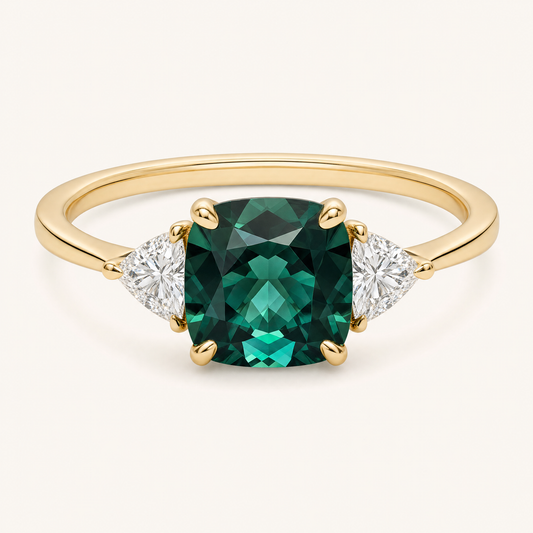 Carys Gold Emerald Ring - studio