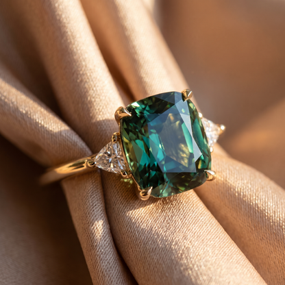 Carys Gold Emerald Ring - lifestyle