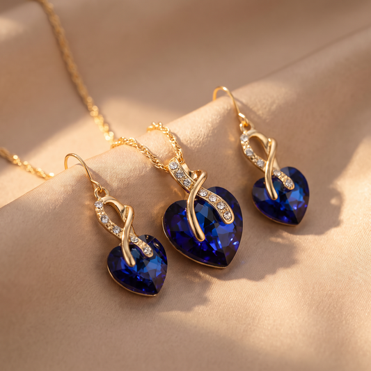 Cosima Gold Sapphire Set - lifestyle