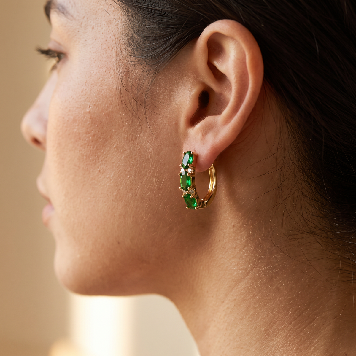 Celeste Gold Earrings - worn