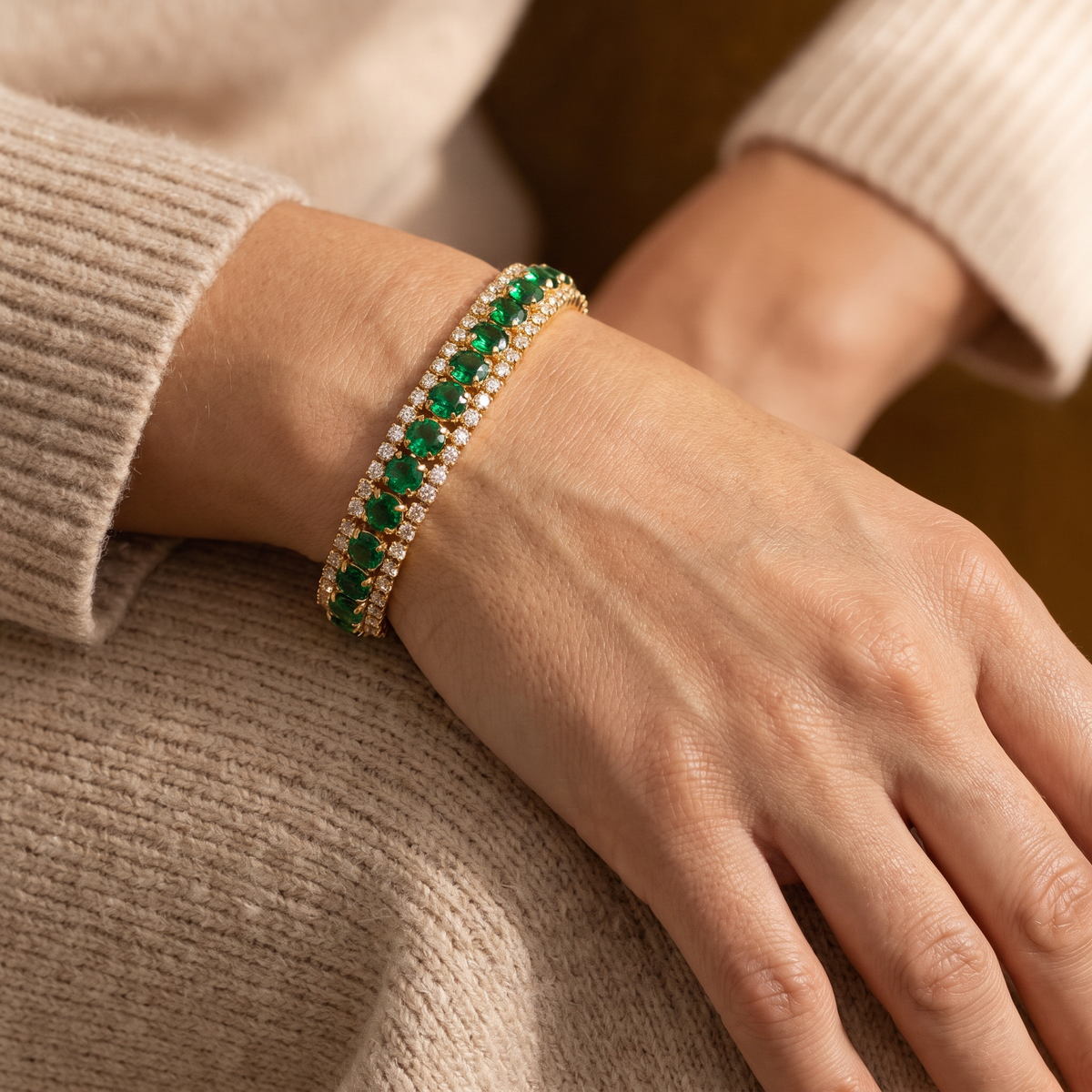 Delaney Gold Bracelet - worn
