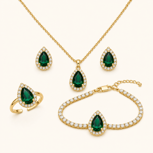 Elisandre Gold Jewelry Set - studio