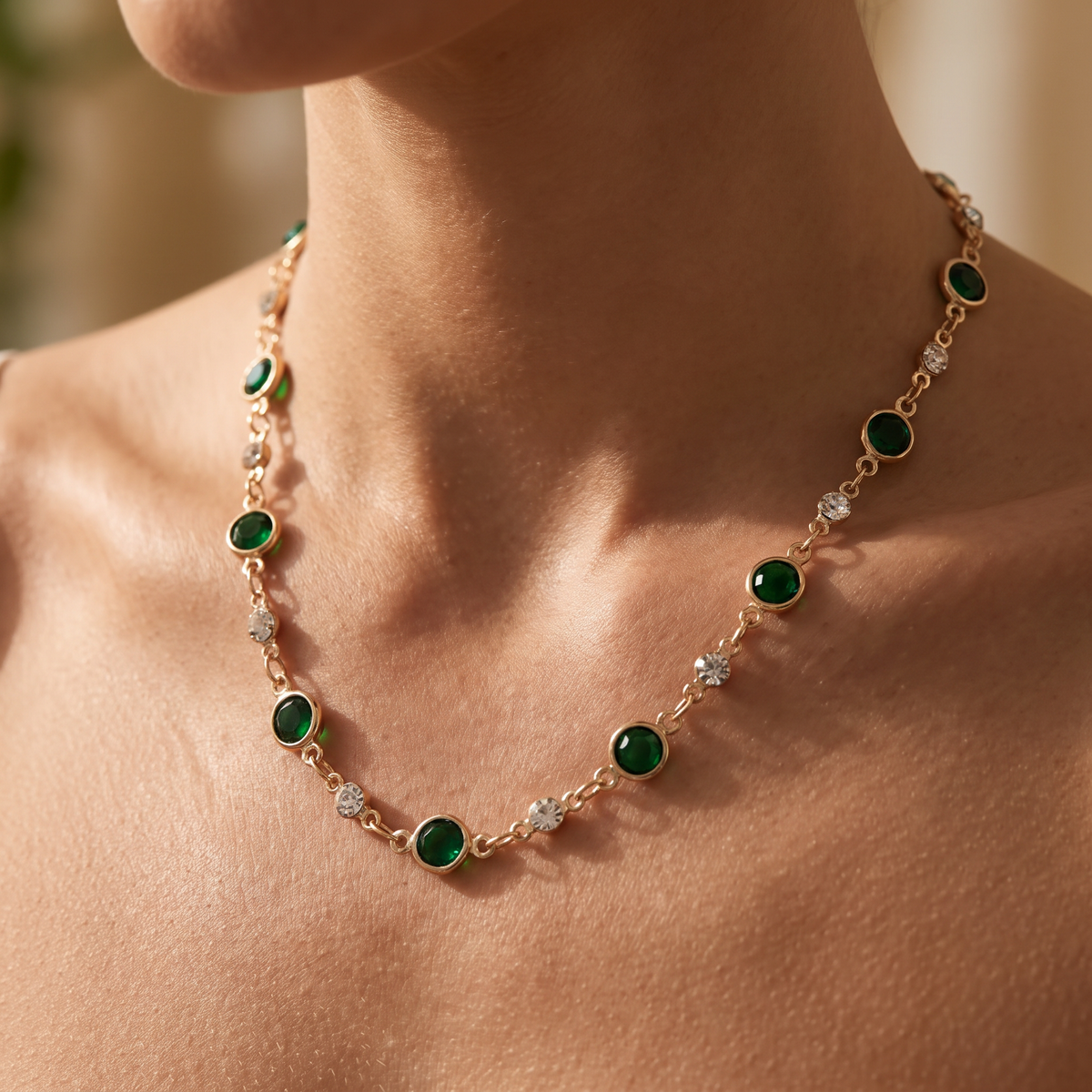 Elira Gold Necklace - worn