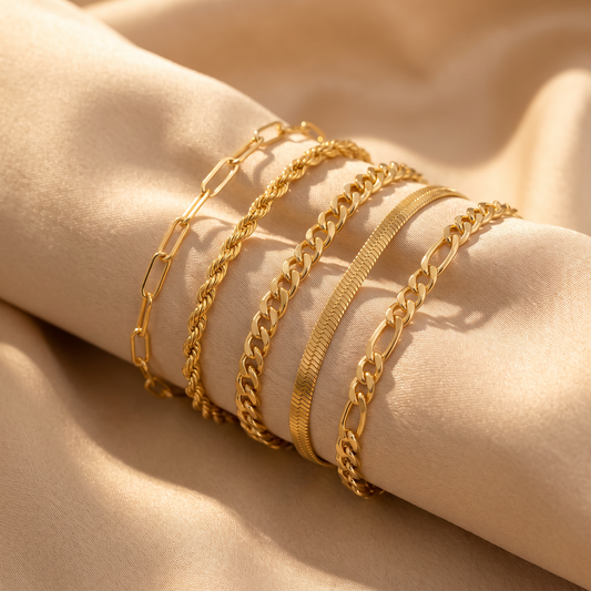 Ellis Gold Bracelet Set - lifestyle