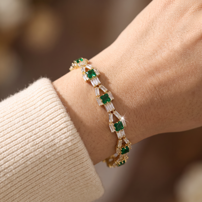 Faye Gold Tennis Bracelet - worn