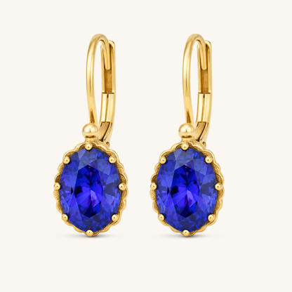 Josephine Gold Sapphire Earrings - studio