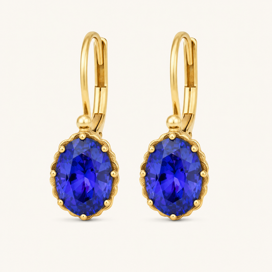Josephine Gold Sapphire Earrings - studio