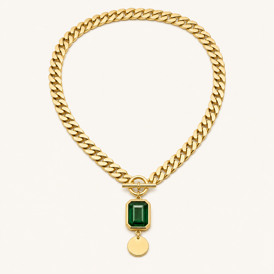 Marisol Emerald Pendant Necklace - studio