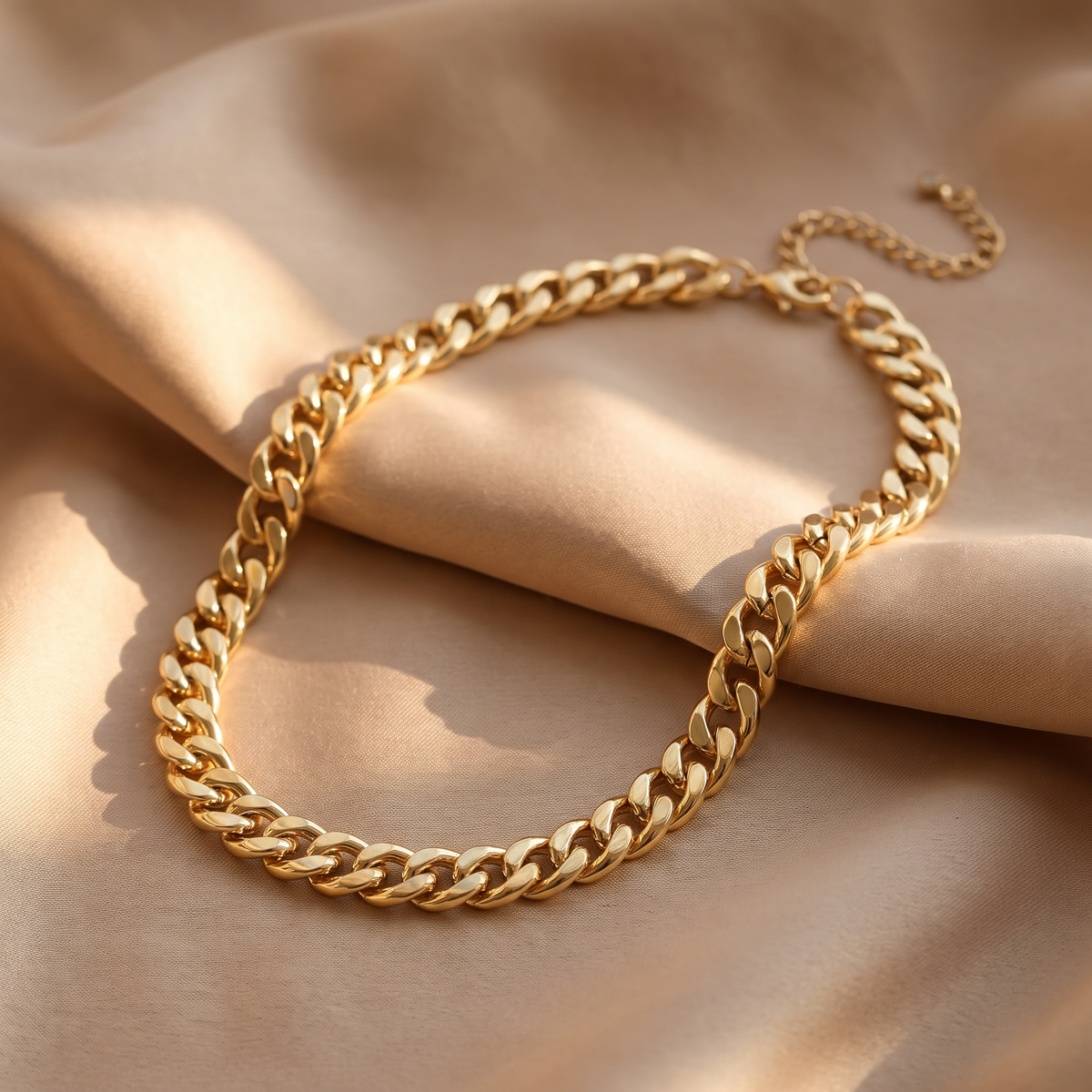 Marlowe Gold Cuban Necklace - lifestyle
