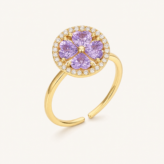 Natalia Gold Sapphire Ring - studio
