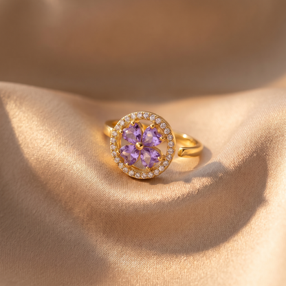 Natalia Gold Sapphire Ring - lifestyle