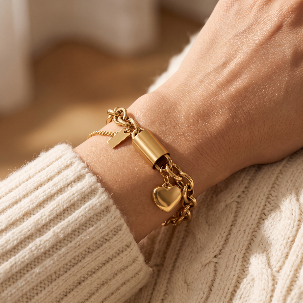 Nova Gold Bracelet - worn
