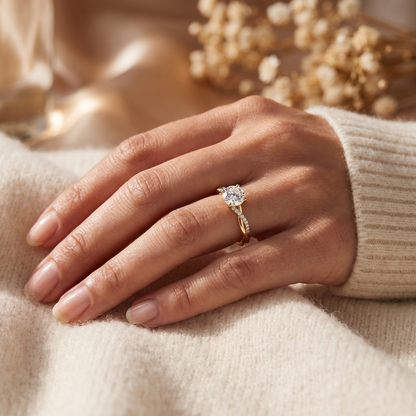 Odalys Diamond Ring - worn