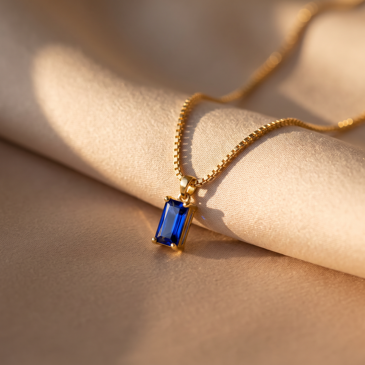 Oriana Sapphire Pendant Necklace - lifestyle