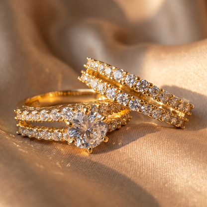 Orla Gold Ring Set - lifestyle