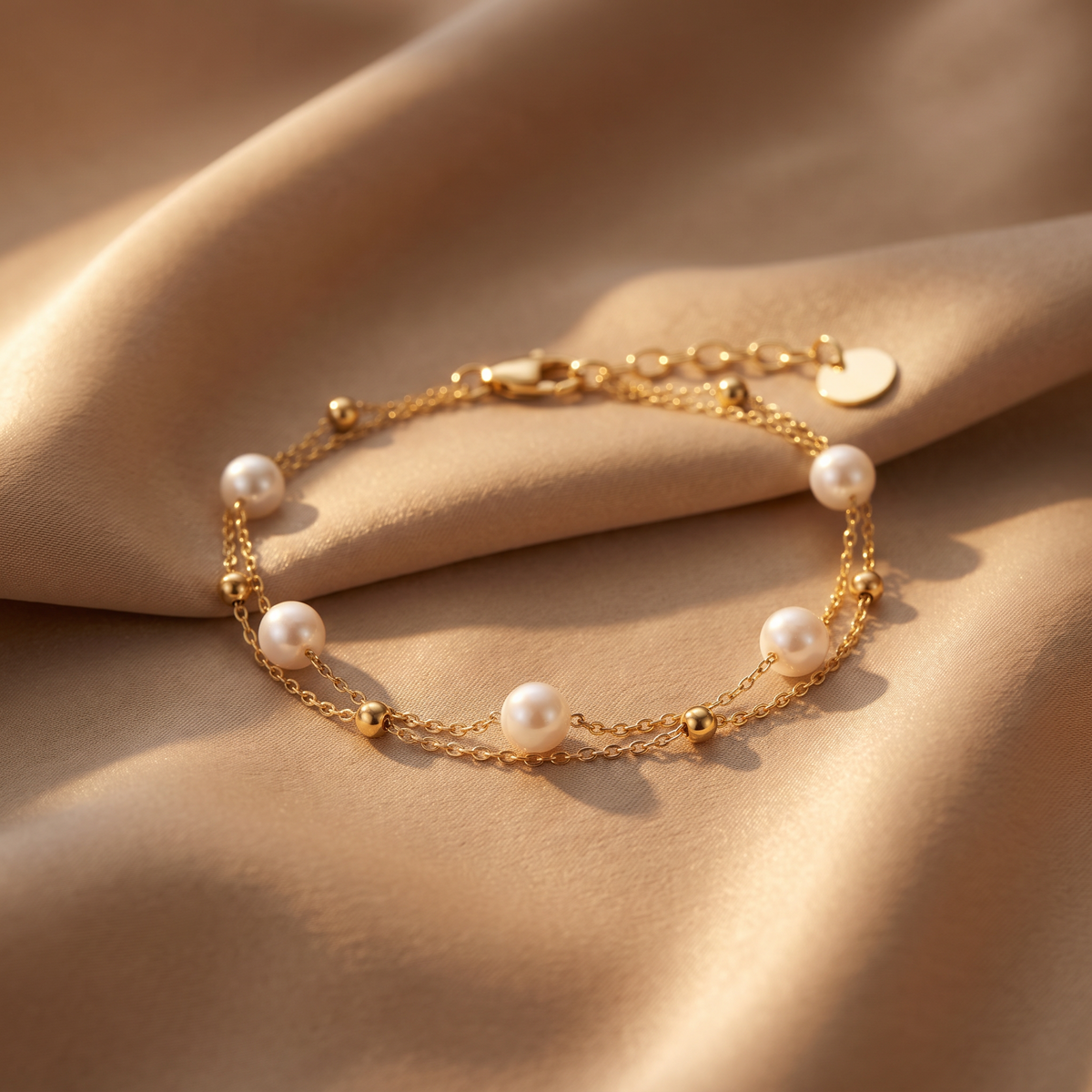 Sabrina Pearl Layered Bracelet - lifestyle