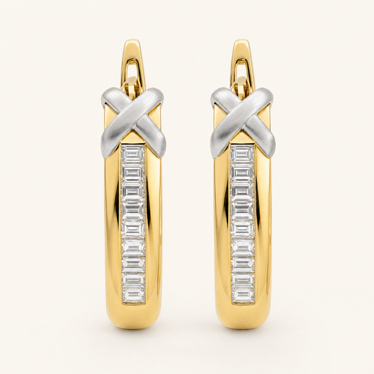 Serena Gold Diamond Earrings - studio