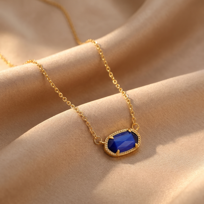 Sadie Gold Sapphire Necklace - lifestyle