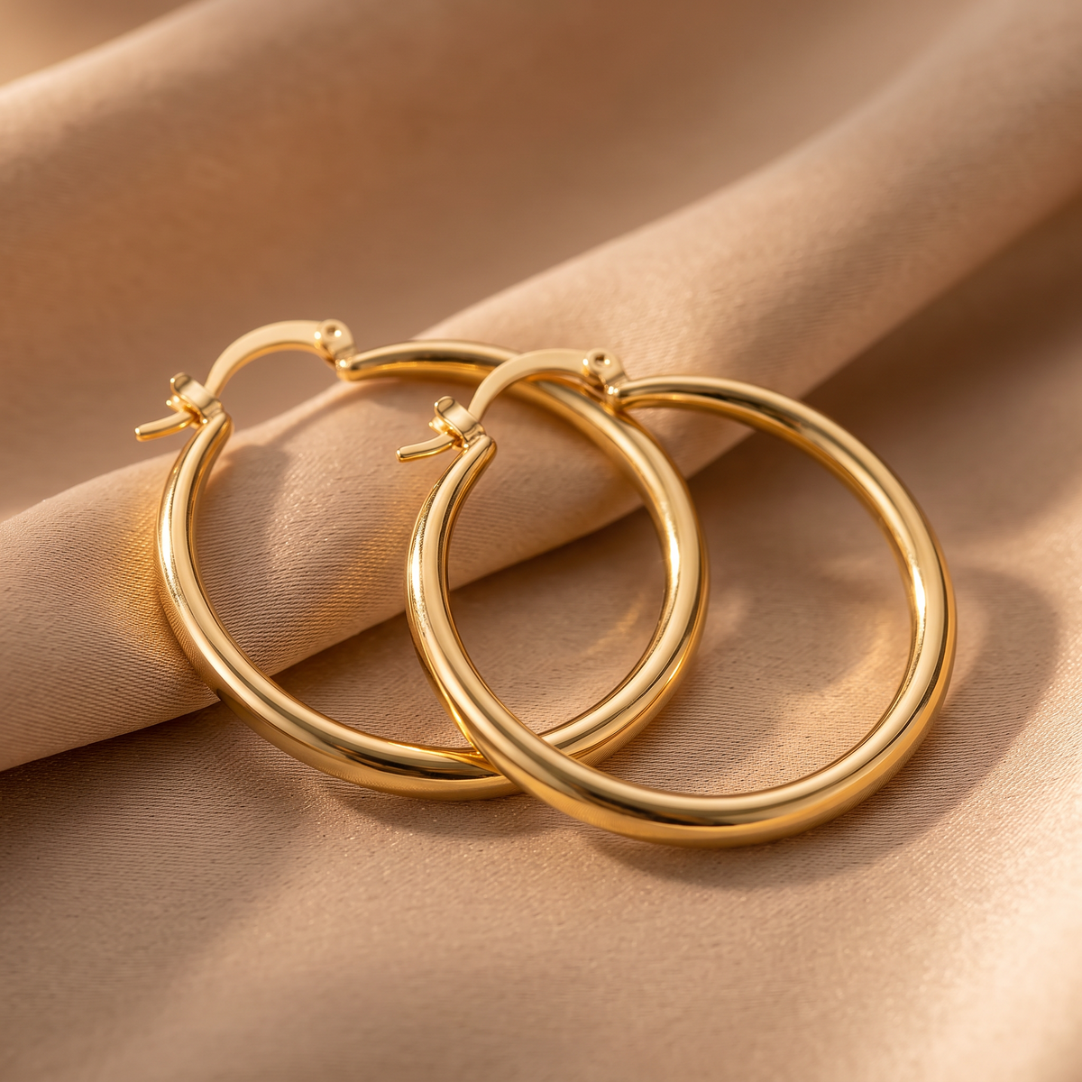 Sienna Gold Hoop Earrings - lifestyle