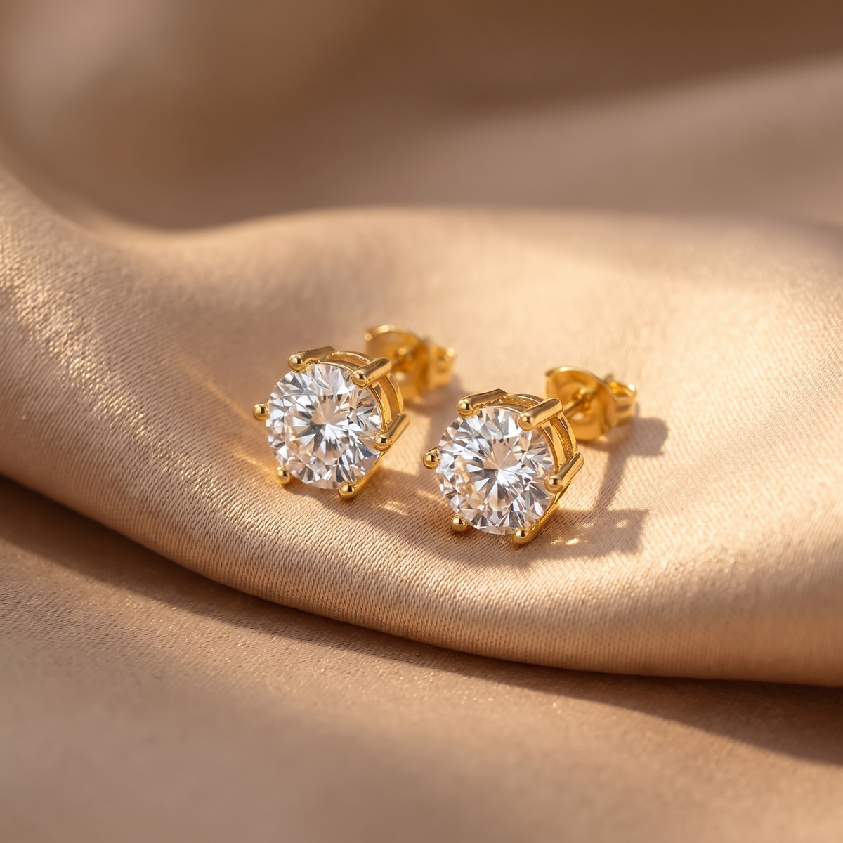 Tera Diamond Stud Earrings - lifestyle
