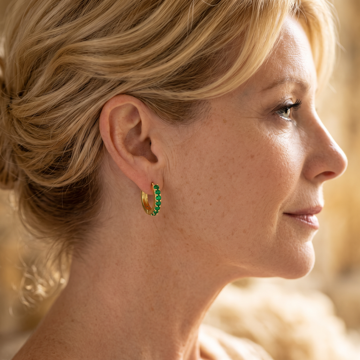 Vada Gold Earrings - worn