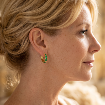 Vada Gold Earrings - worn